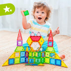 Klocki magnetyczne MalPlay 130 el. – zestaw konstrukcyjny 3+