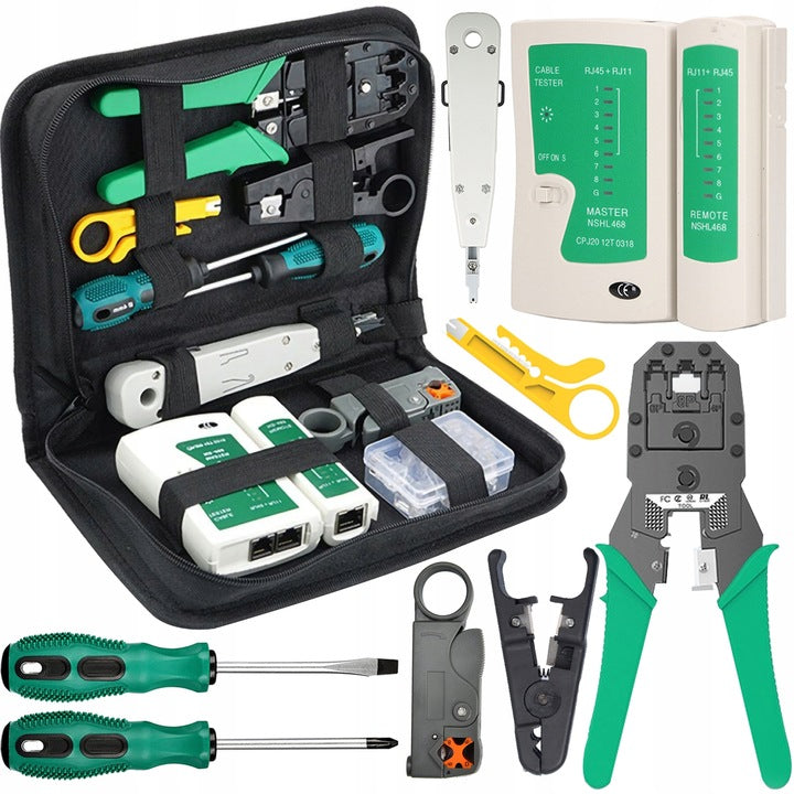 Tester kabli RJ45 19w1 – zestaw narzędzi sieciowych