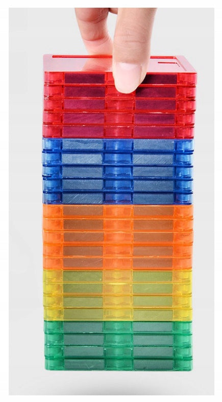Klocki magnetyczne Rainbow Tiles 70 el. – duże kafelki