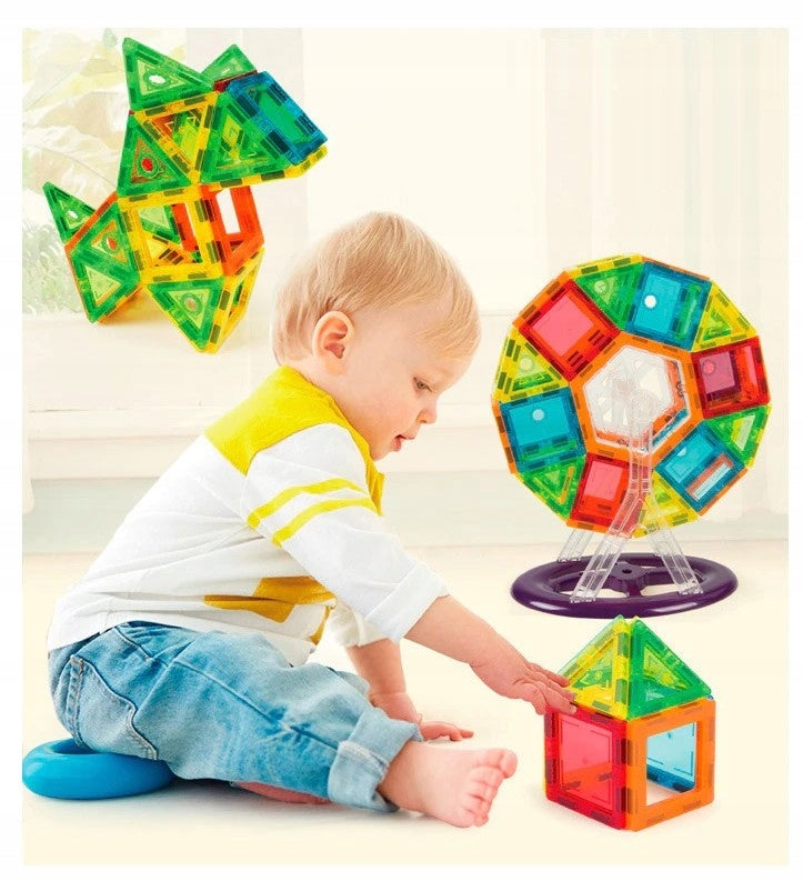 Klocki magnetyczne Rainbow Tiles 70 el. – duże kafelki